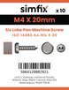 Simfix product label - 14583A404020-D