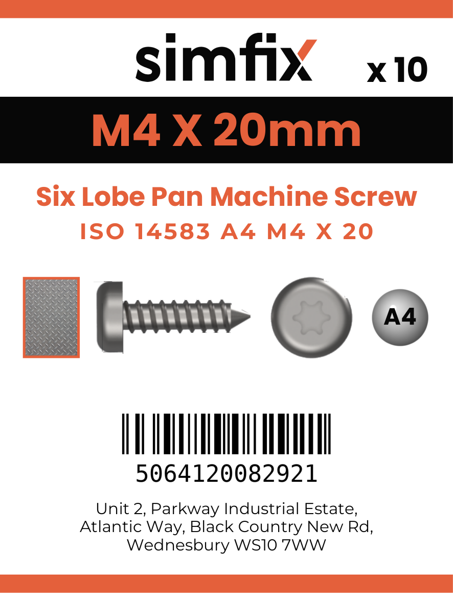 Simfix product label - 14583A404020-D