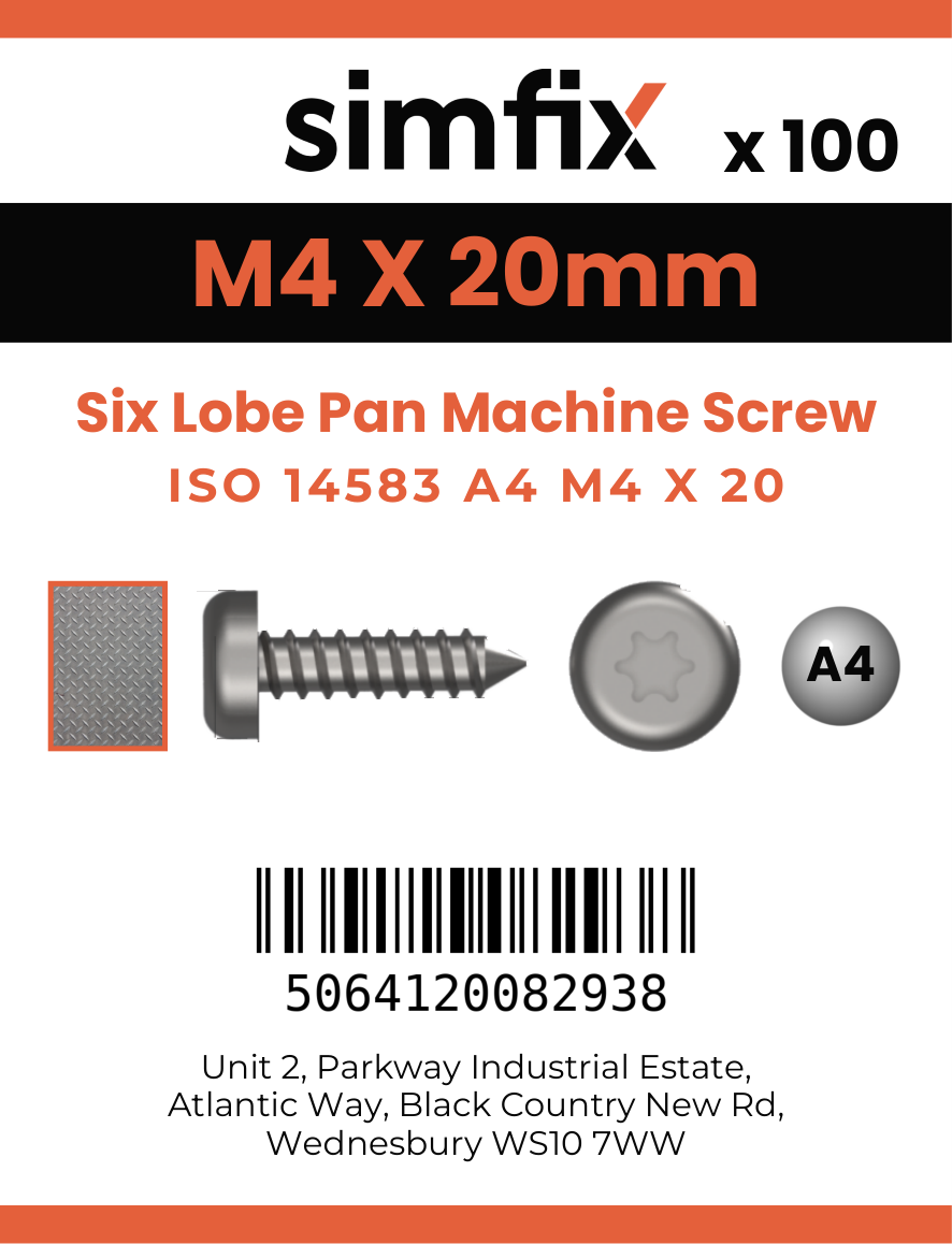 Simfix product label - 14583A404020-T
