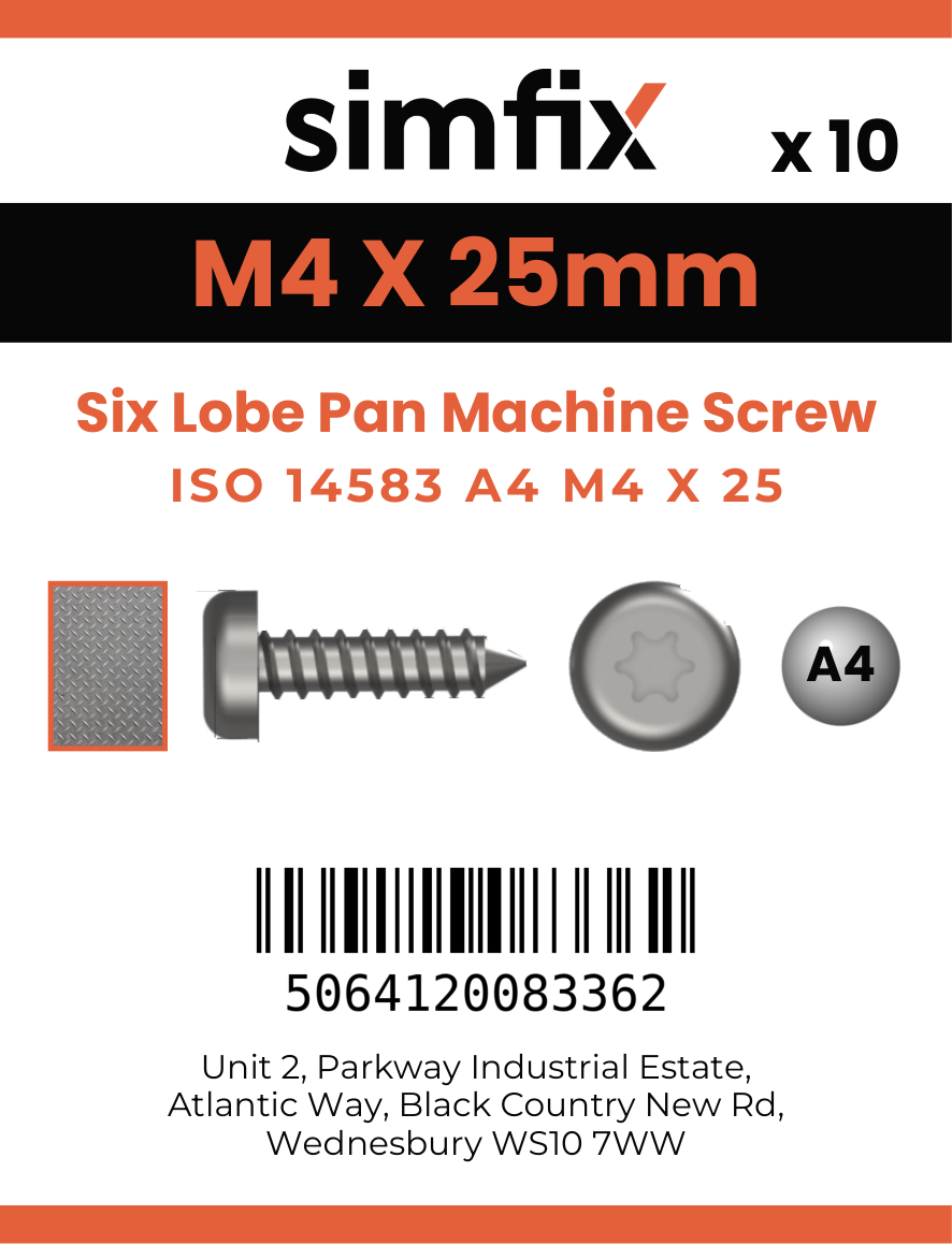 Simfix product label - 14583A404025-D