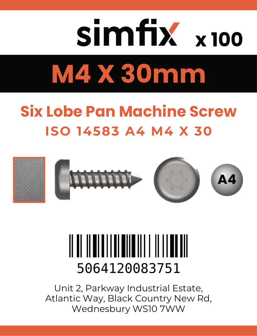 Simfix product label - 14583A404030-T