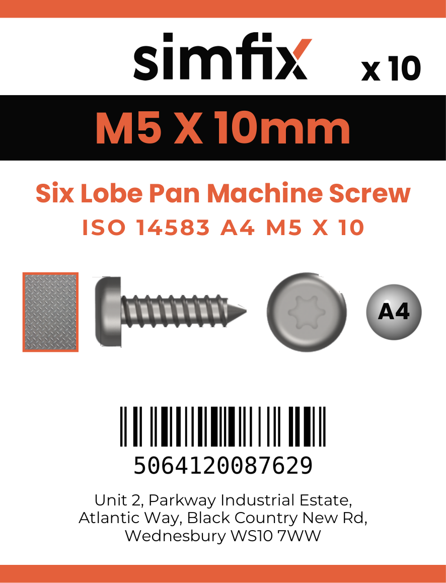 Simfix product label - 14583A405010-D