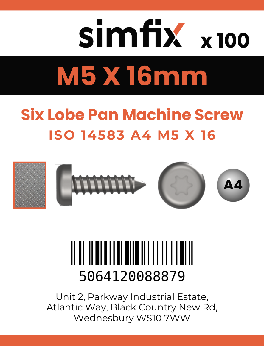 Simfix product label - 14583A405016-T
