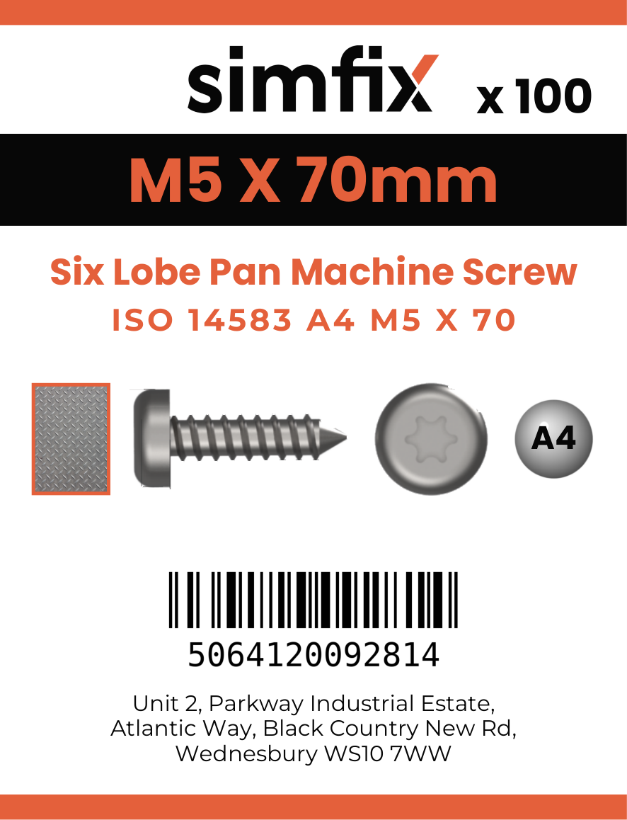 Simfix product label - 14583A405070-T