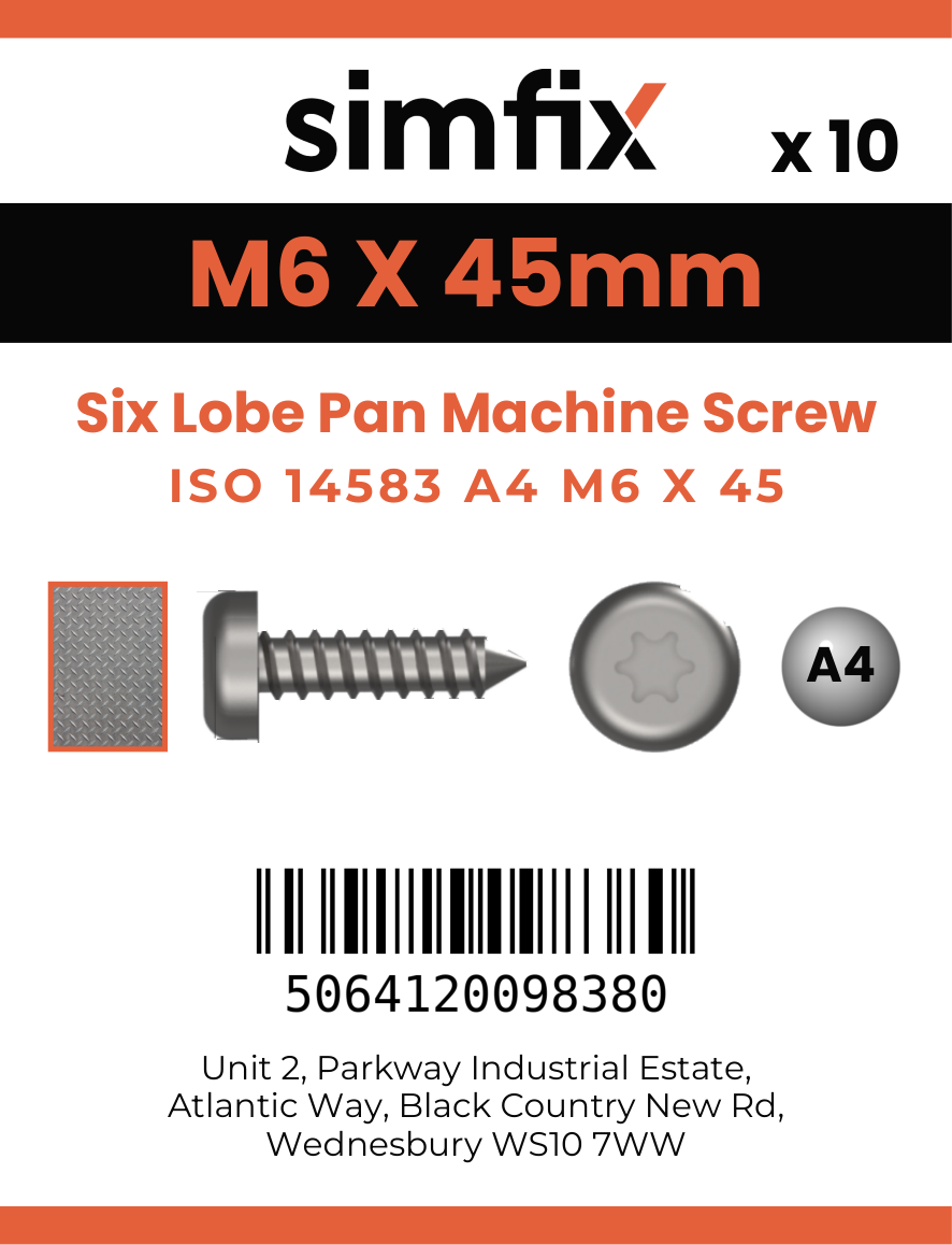 Simfix product label - 14583A406045-D