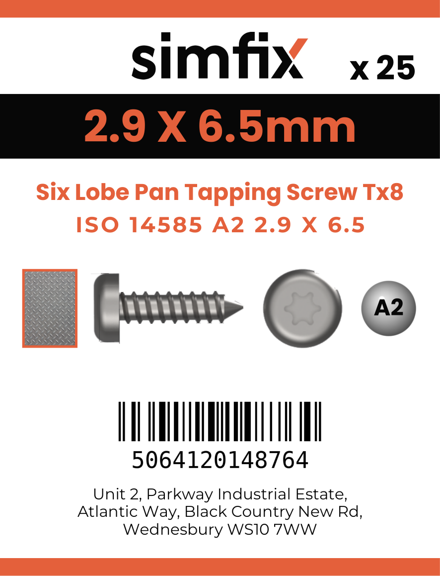 Simfix product label - 14585CA229006T8-D