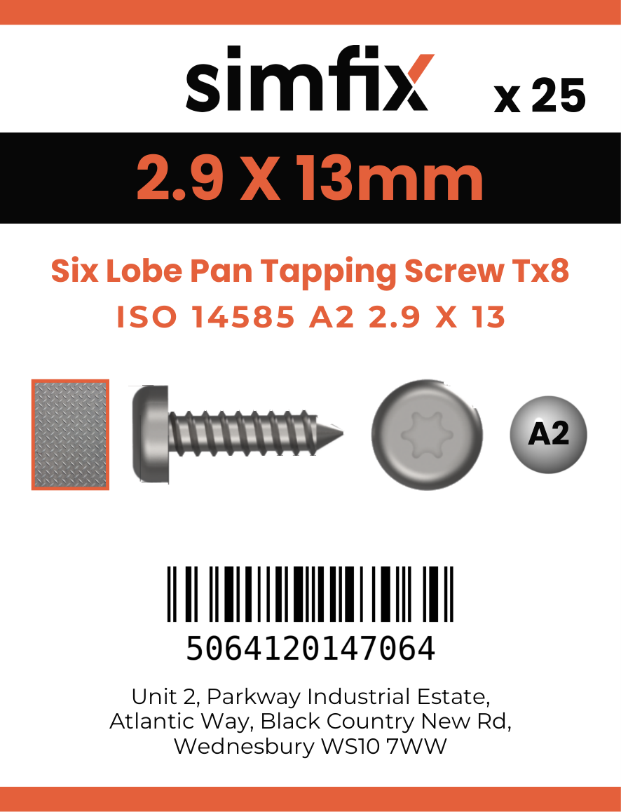 Simfix product label - 14585CA229013T8-D