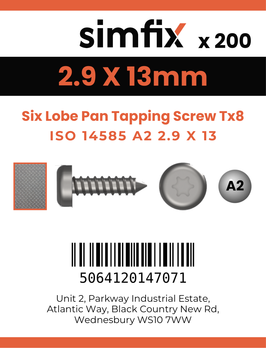 Simfix product label - 14585CA229013T8-T