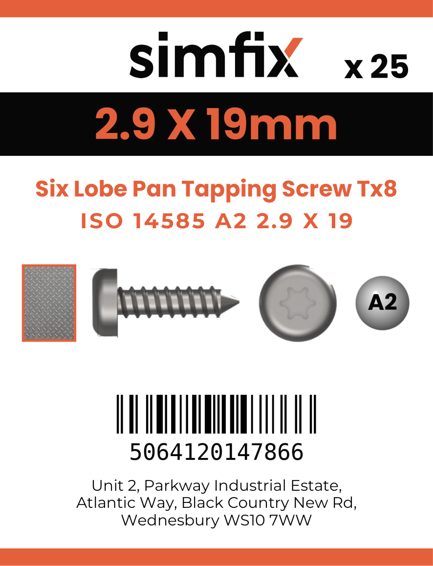 Simfix product label - 14585CA229019T8-D