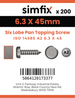 Simfix product label - 14585CA263045-T