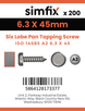 Simfix product label - 14585CA263045-T