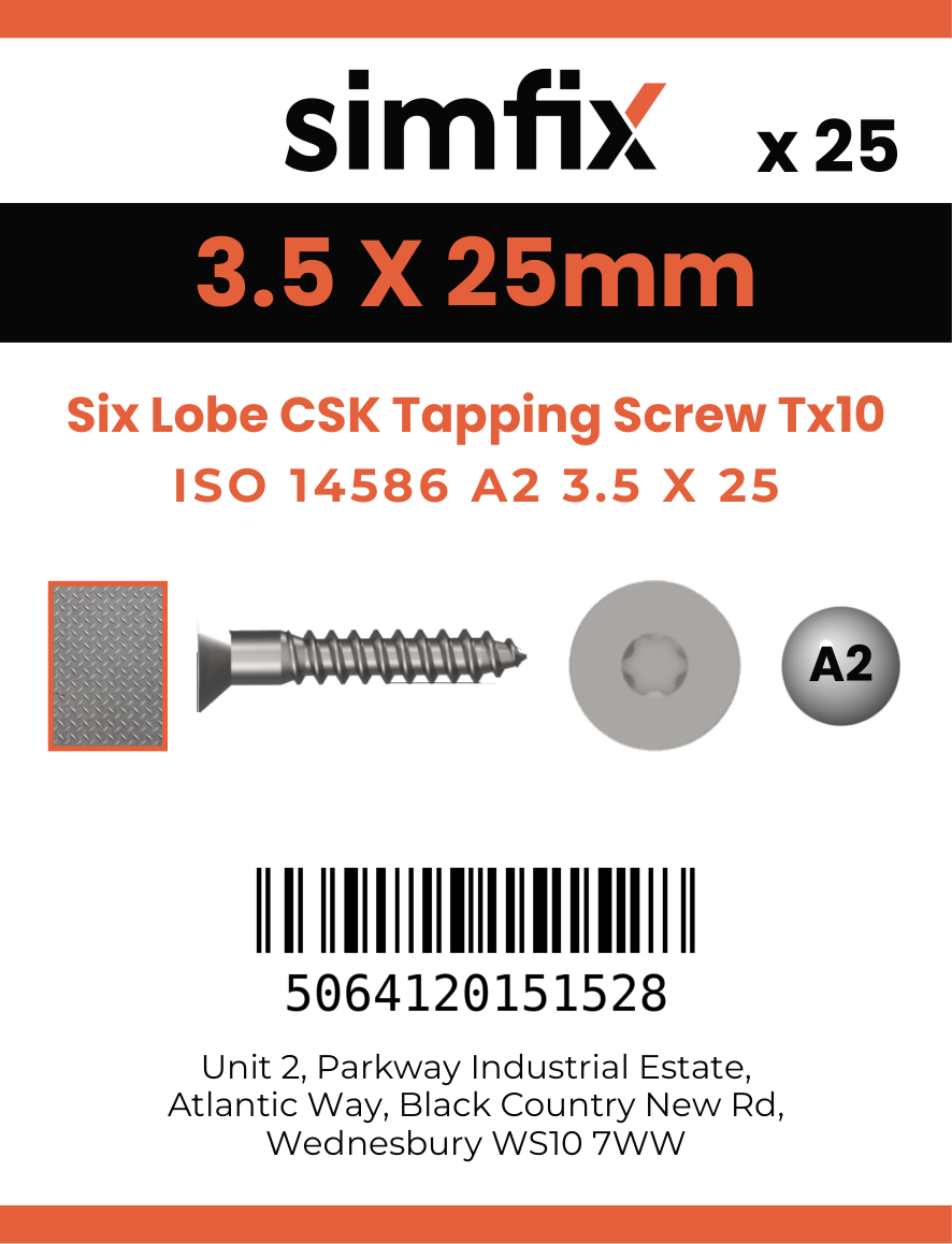 Simfix product label - 14586CA235025T10-D