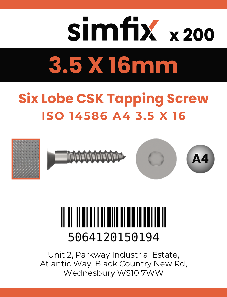 Simfix product label - 14586CA435016-T
