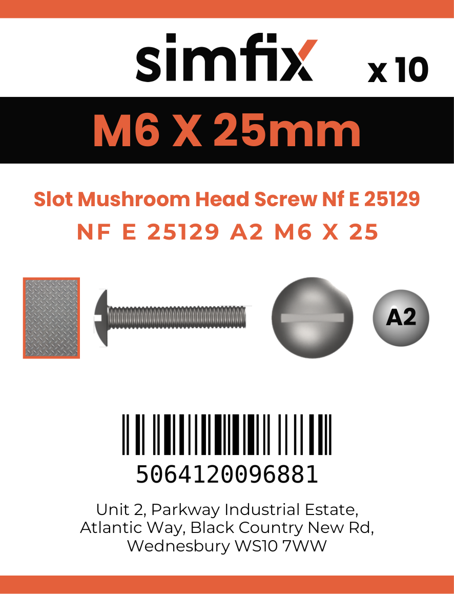 Simfix product label - 25129A206025-D