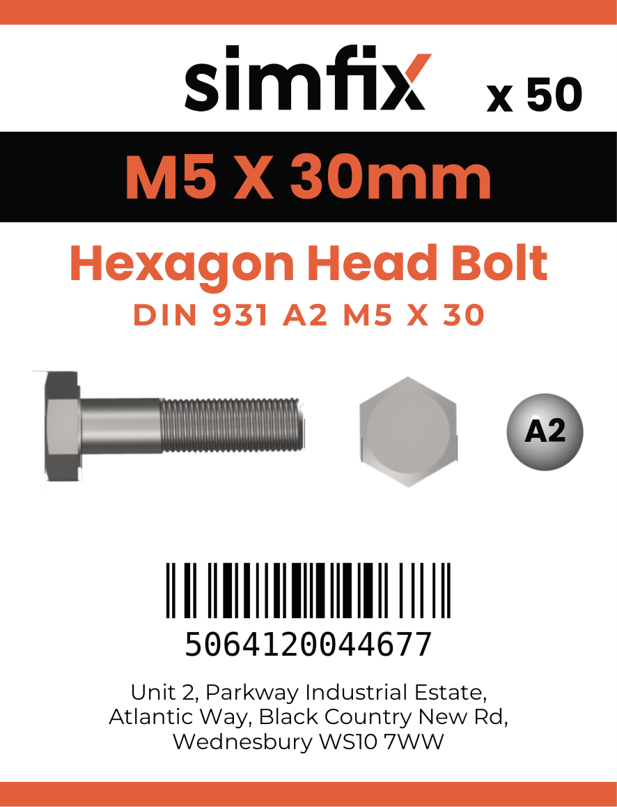 Simfix product label - 4014A20503070-T