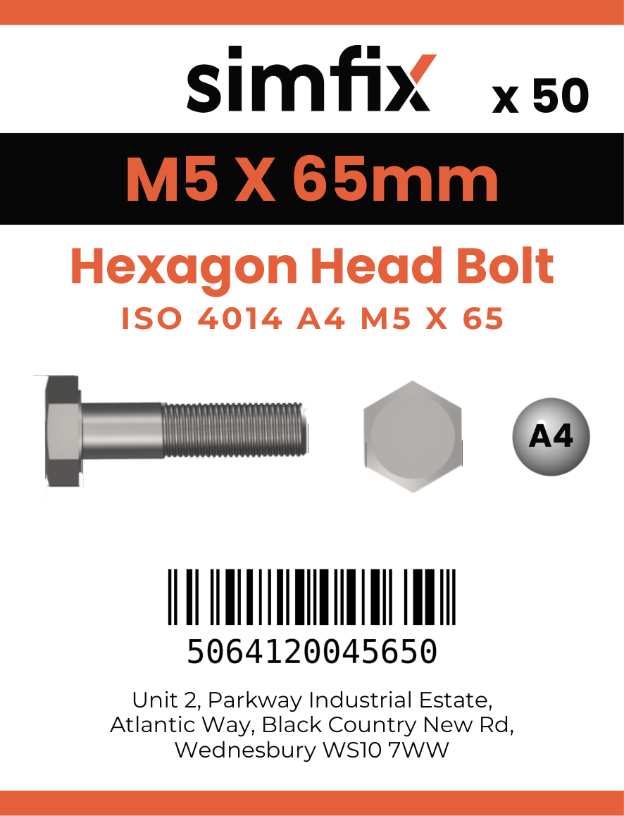 Simfix product label - 4014A40506580-T