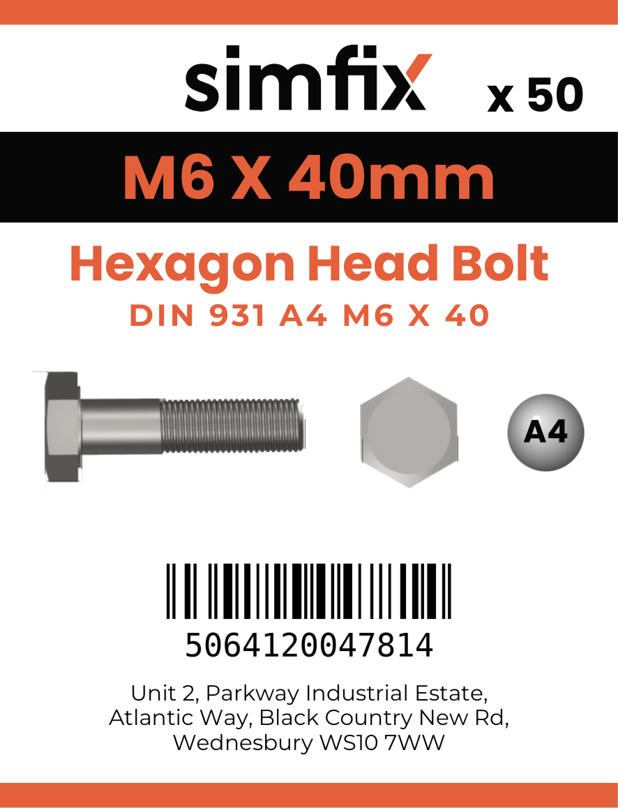 Simfix product label - 4014A40604070-T