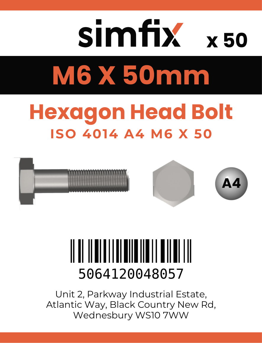 Simfix product label - 4014A40605070-T
