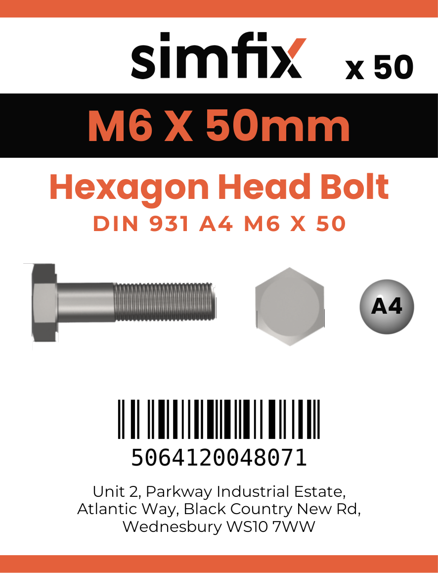 Simfix product label - 4014A40605080-T