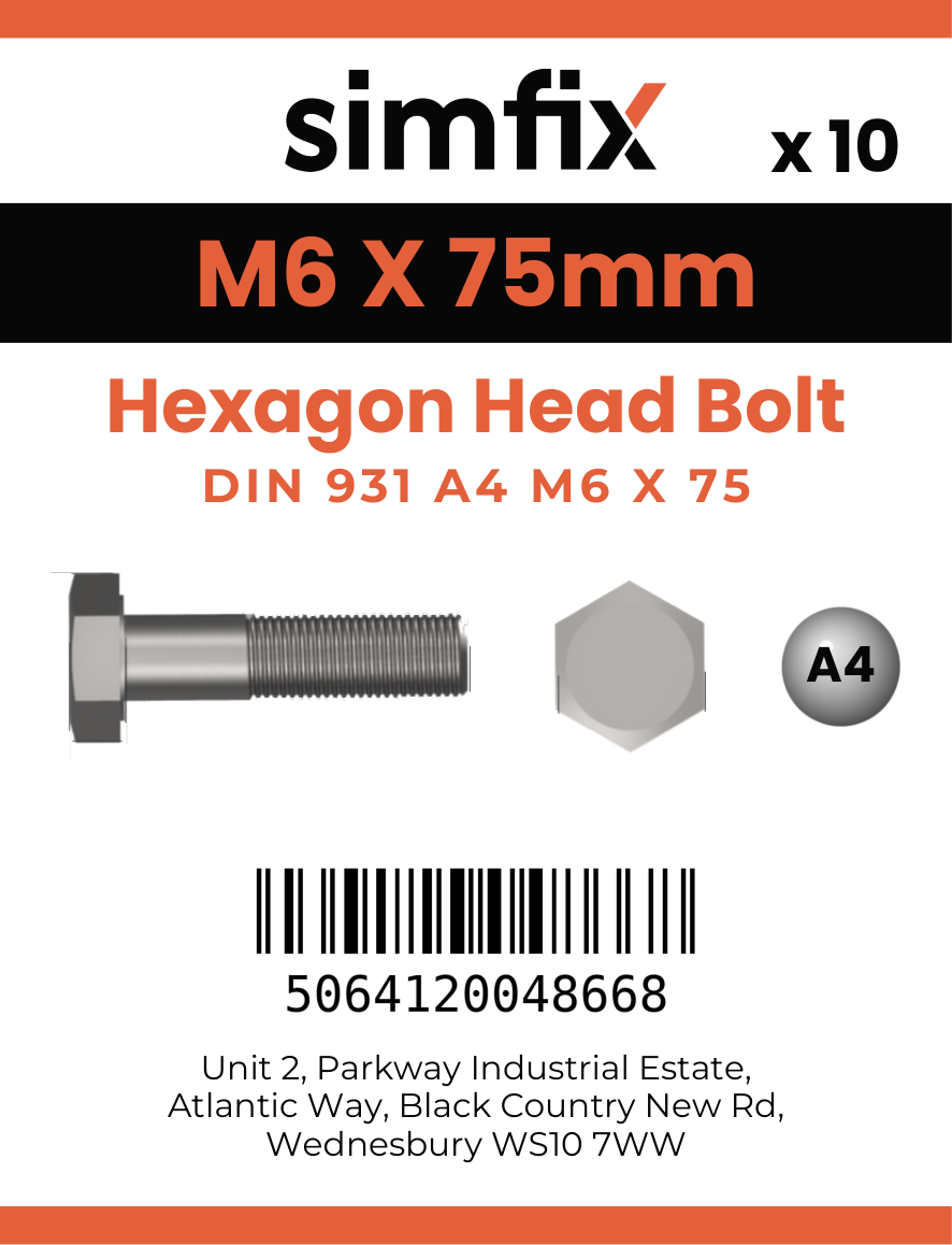 Simfix product label - 4014A40607580-D