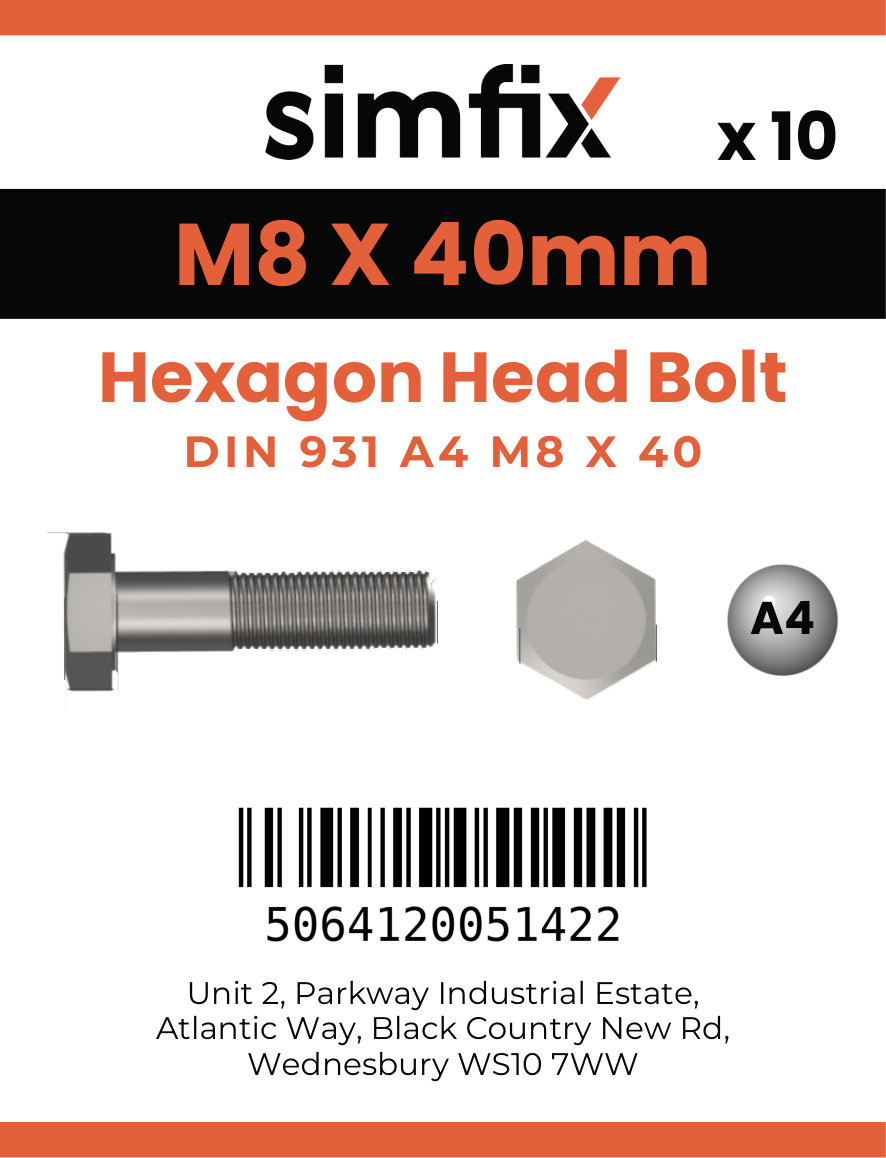 Simfix product label - 4014A40804080-D