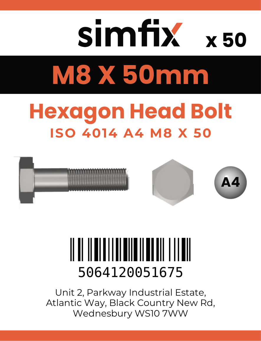 Simfix product label - 4014A40805070-T