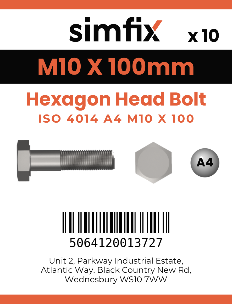 Simfix product label - 4014A41010080-D