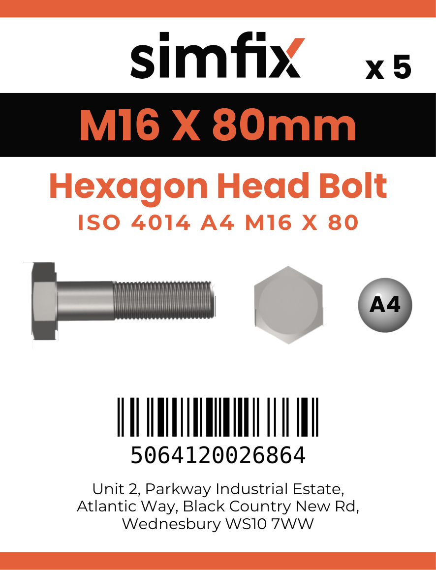 Simfix product label - 4014A41608070-D