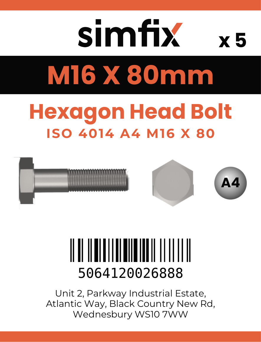 Simfix product label - 4014A41608080-D