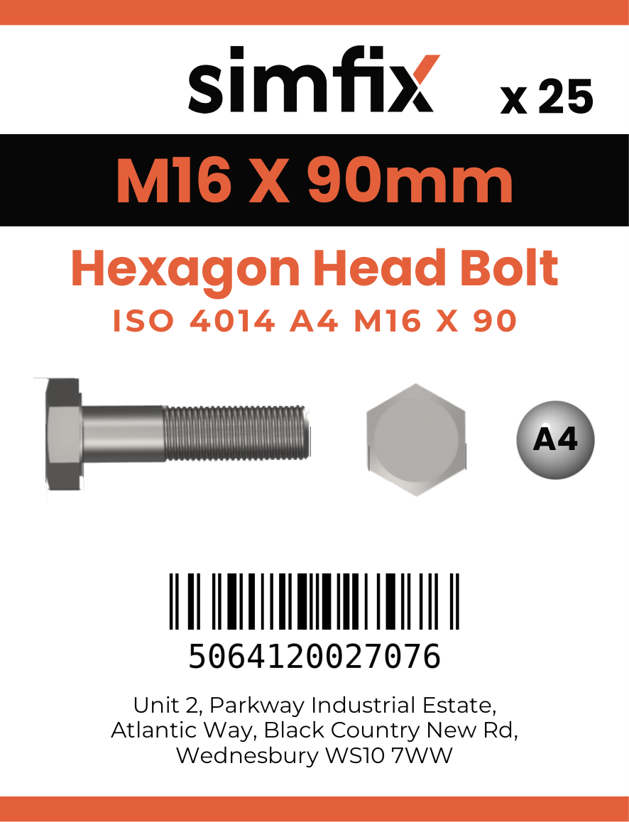 Simfix product label - 4014A41609070-T