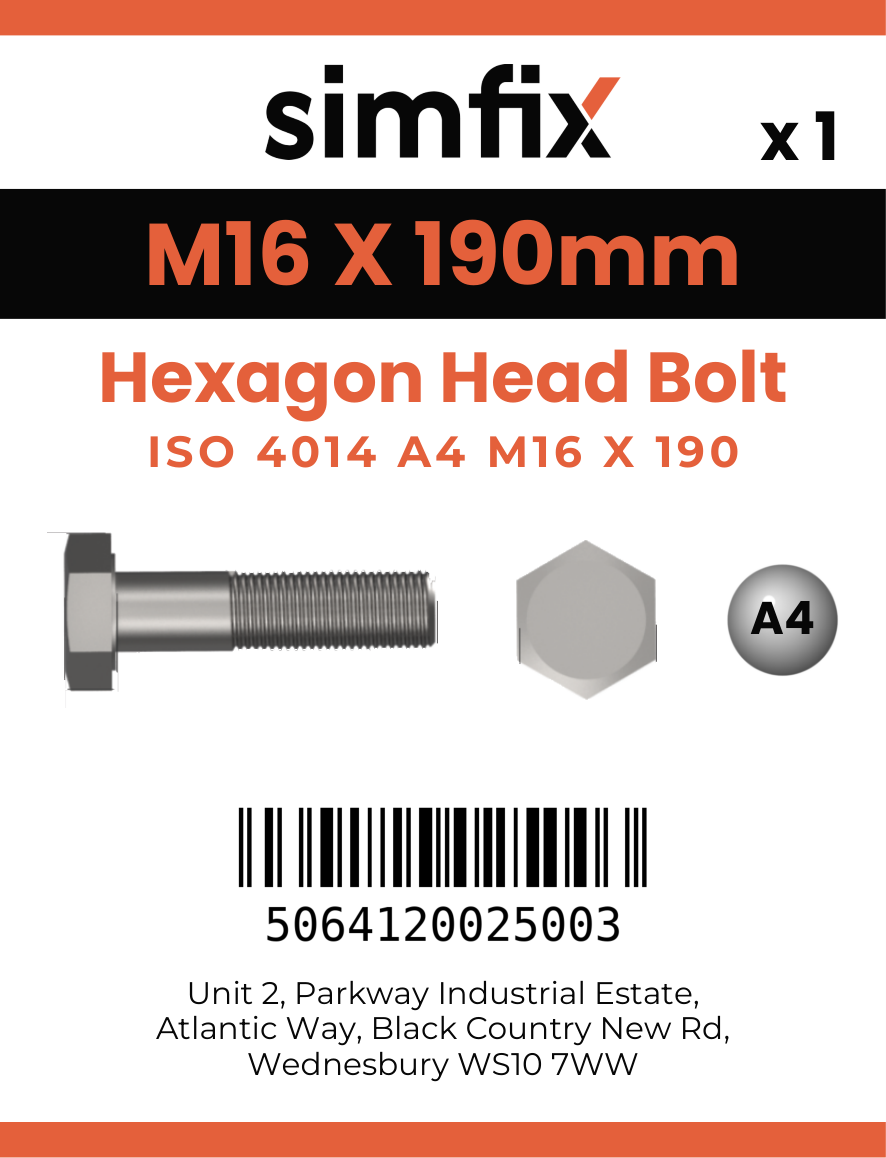 Simfix product label - 4014A41619070-D