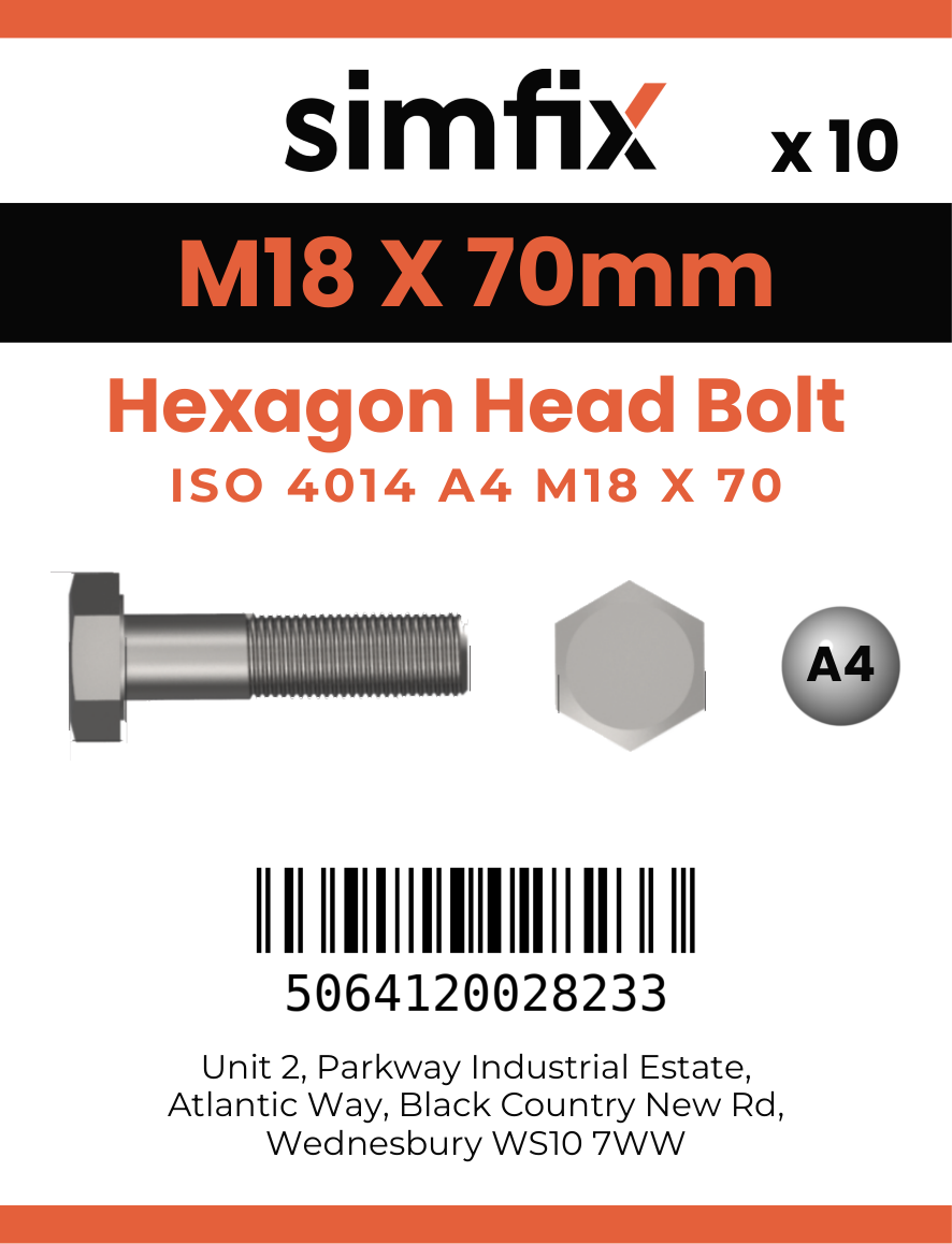 Simfix product label - 4014A41807070-T