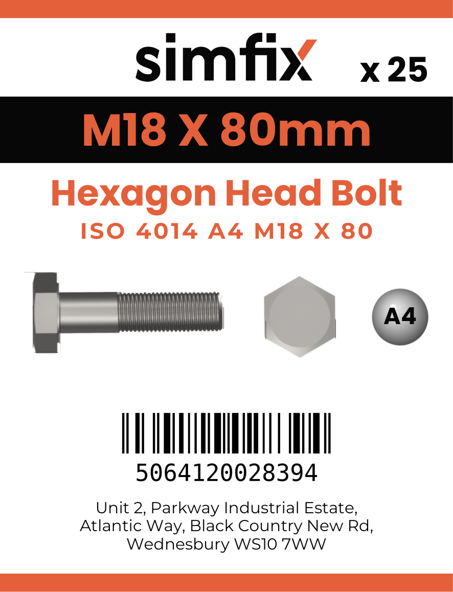 Simfix product label - 4014A41808070-T