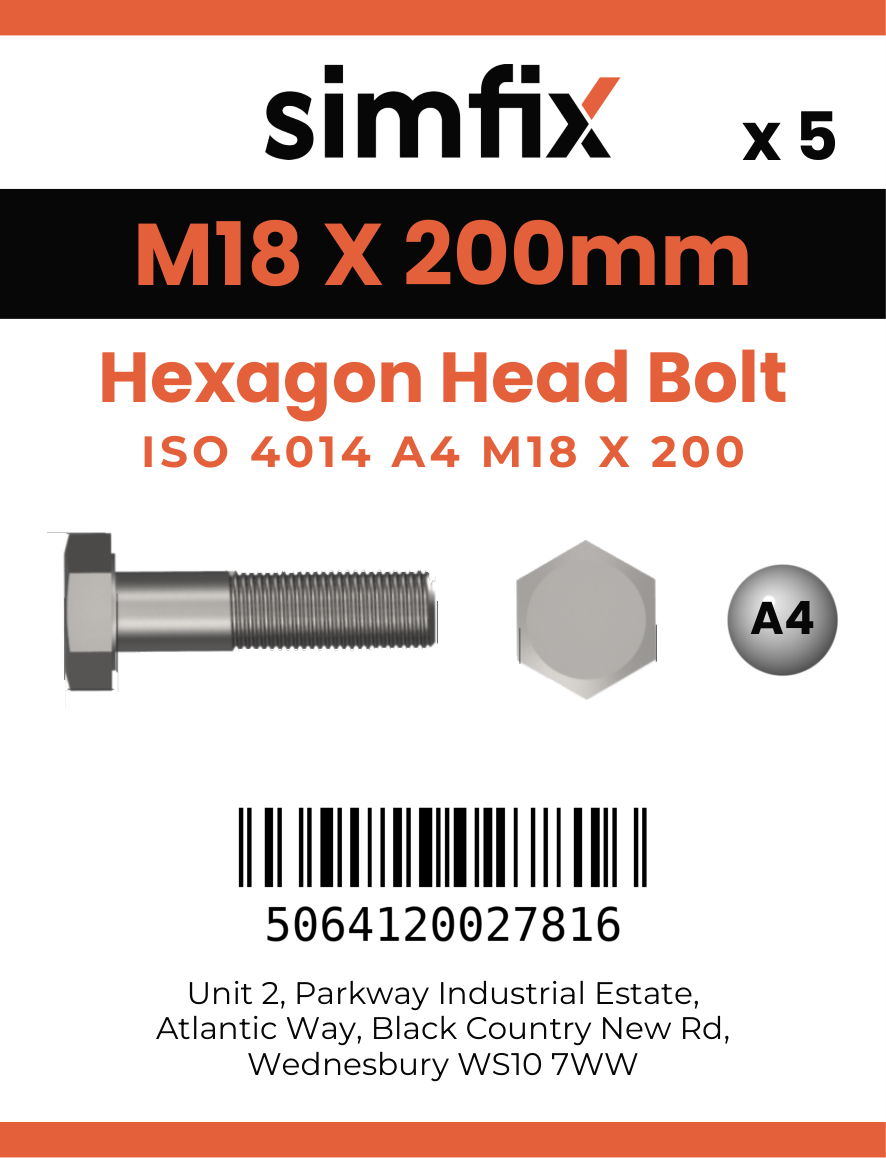 Simfix product label - 4014A41820070-T
