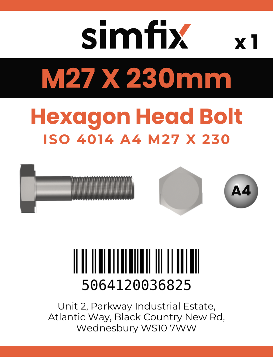 Simfix product label - 4014A42723070-D