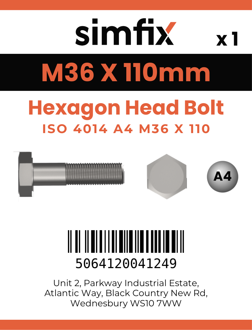 Simfix product label - 4014A43611080-D