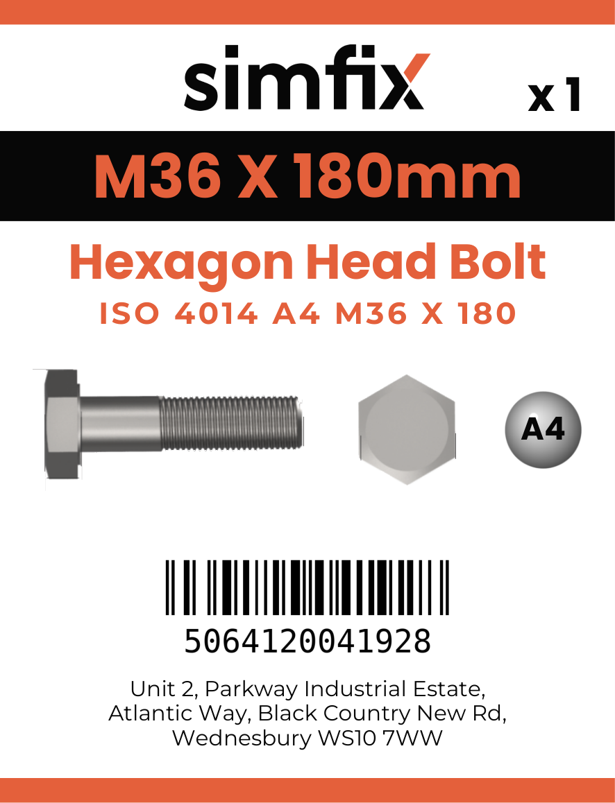 Simfix product label - 4014A43618070-D