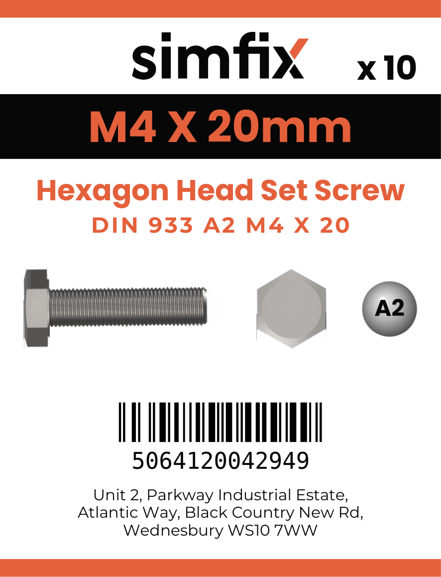 Simfix product label - 4017A20402070-D