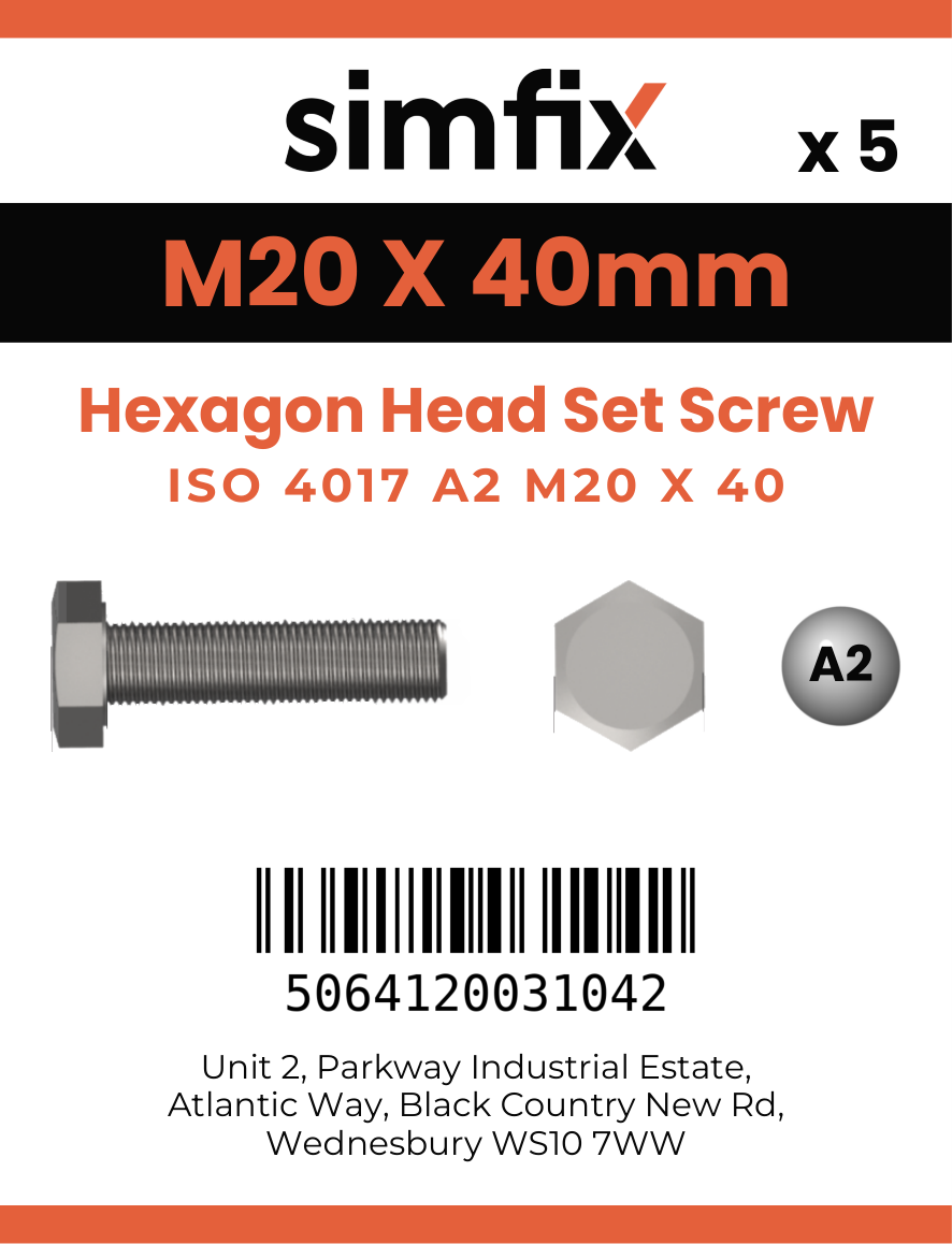 Simfix product label - 4017A22004070-D