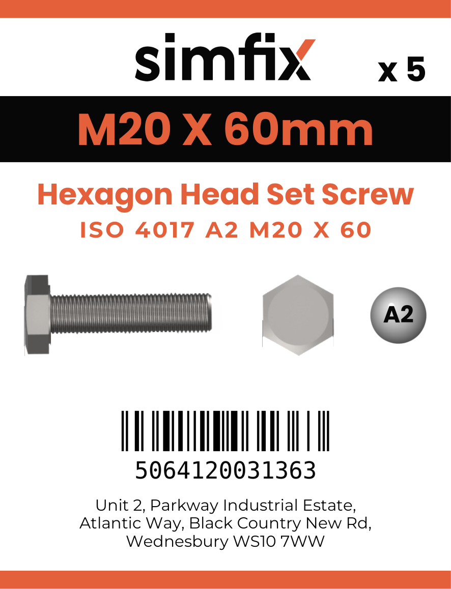 Simfix product label - 4017A22006070-D