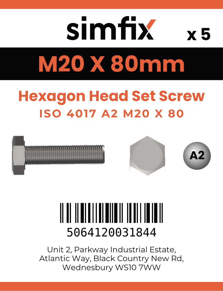 Simfix product label - 4017A22008070-D