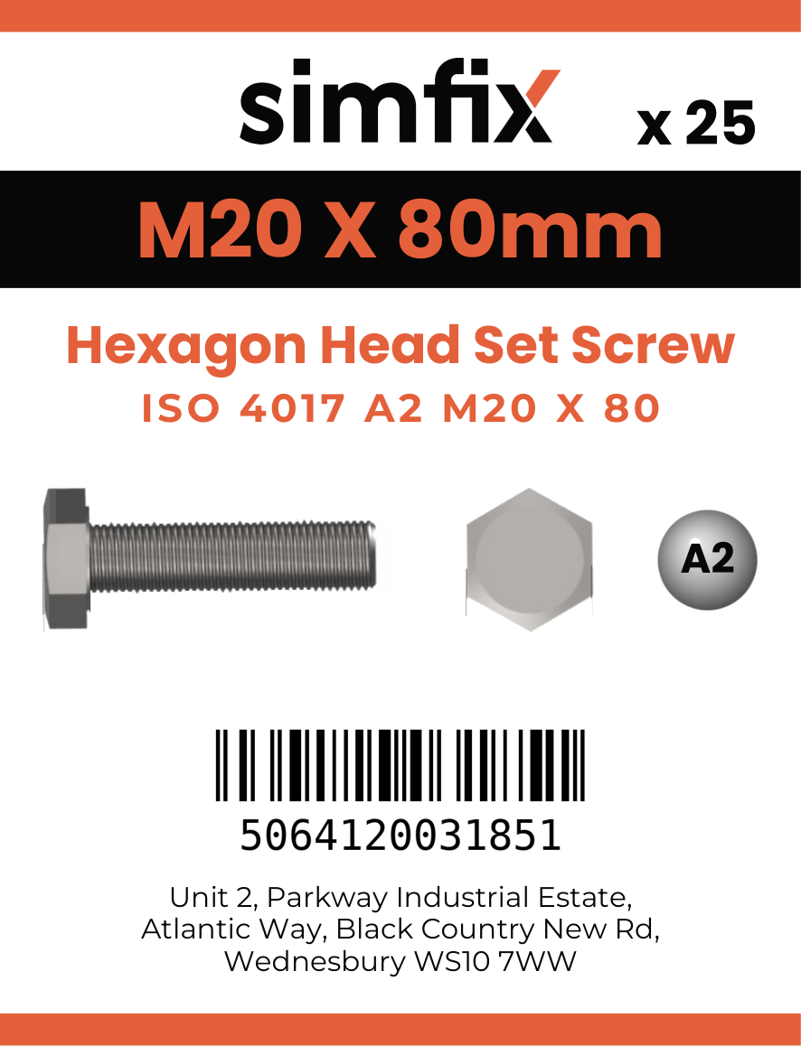 Simfix product label - 4017A22008070-T