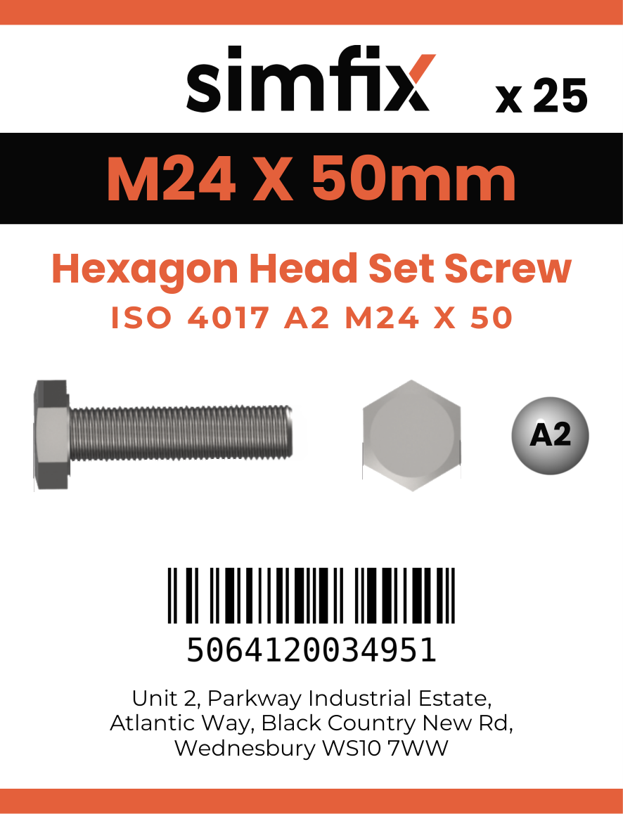 Simfix product label - 4017A22405070-T