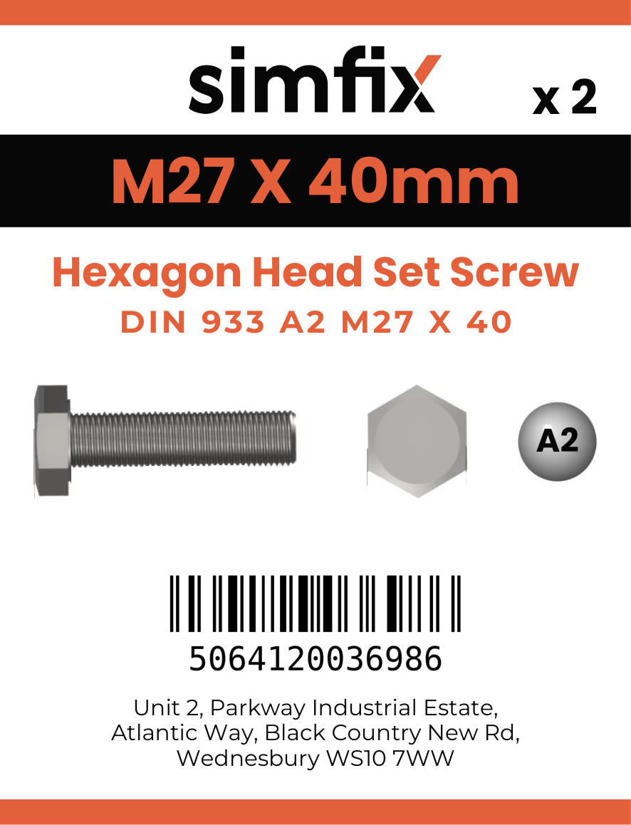 Simfix product label - 4017A22704070-D