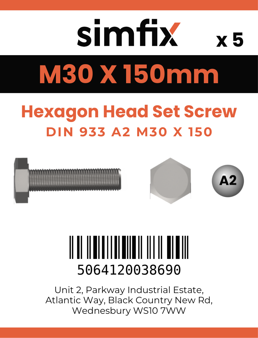 Simfix product label - 4017A23015070-T