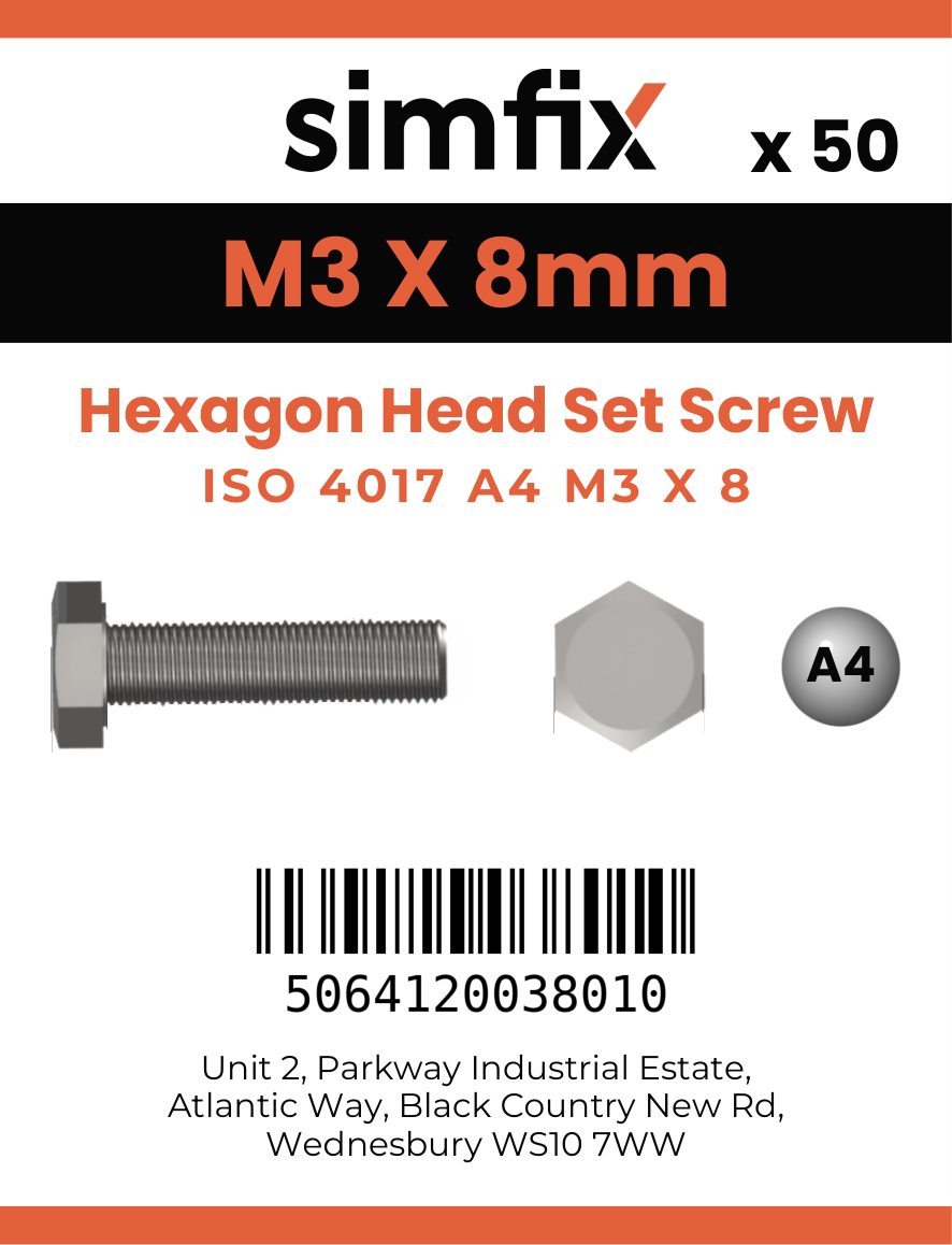 Simfix product label - 4017A40300870-T