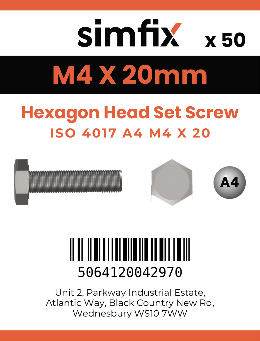 Simfix product label - 4017A40402070-T