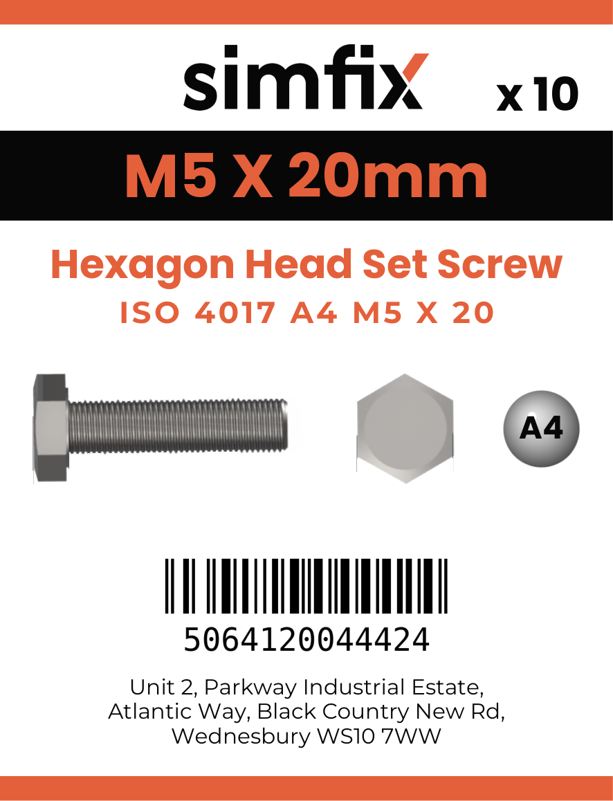 Simfix product label - 4017A40502080-D