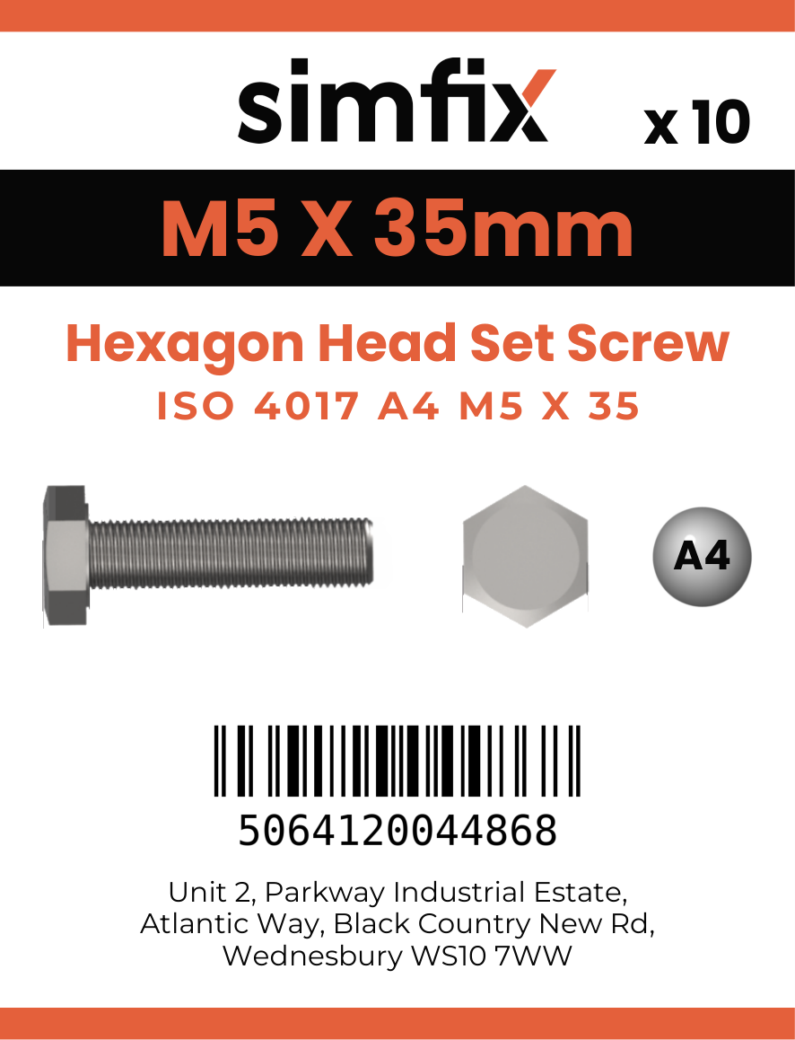 Simfix product label - 4017A40503570-D