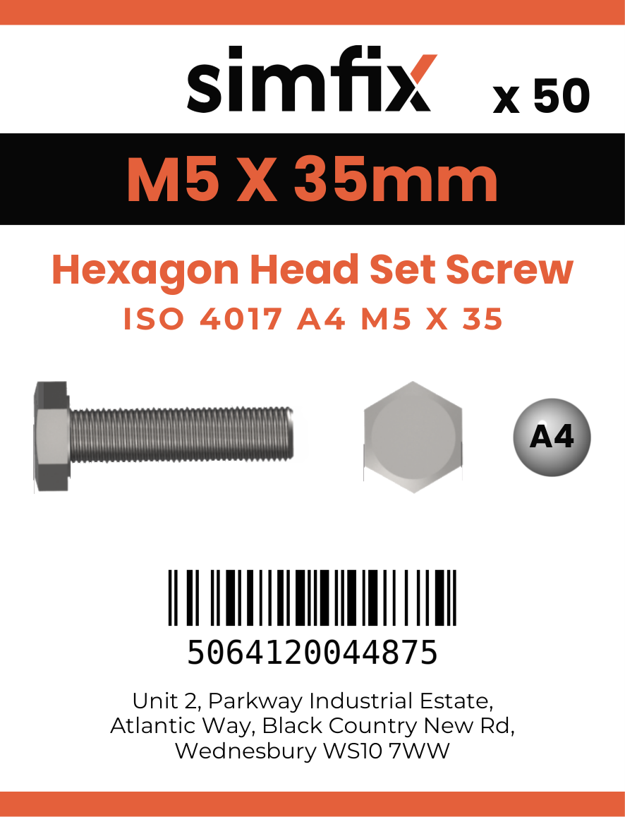Simfix product label - 4017A40503570-T